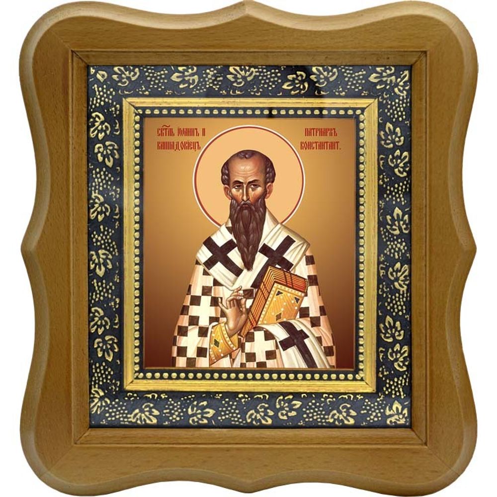Иоанн II Каппадокиец Святитель патриарх Константинопольский. Икона на холсте.