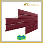 Сайдинг металлический L -Брус ХL Norman MP ПЭ- RALL 3005 Красное вино 0.5мм