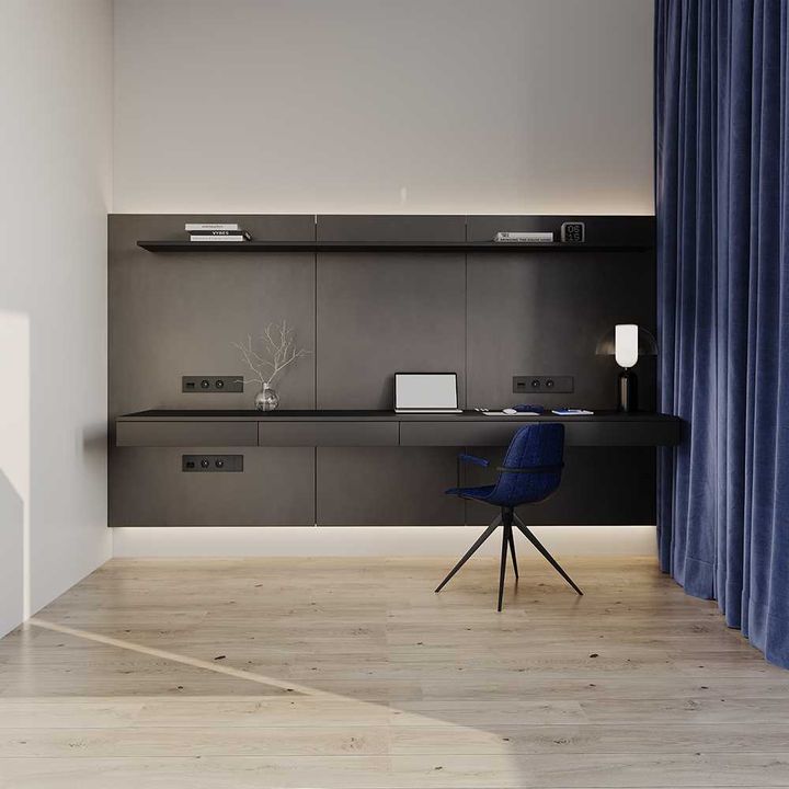 Рамка пластиковая Voltum S70 на 4 поста, (черный матовый) VLS100408