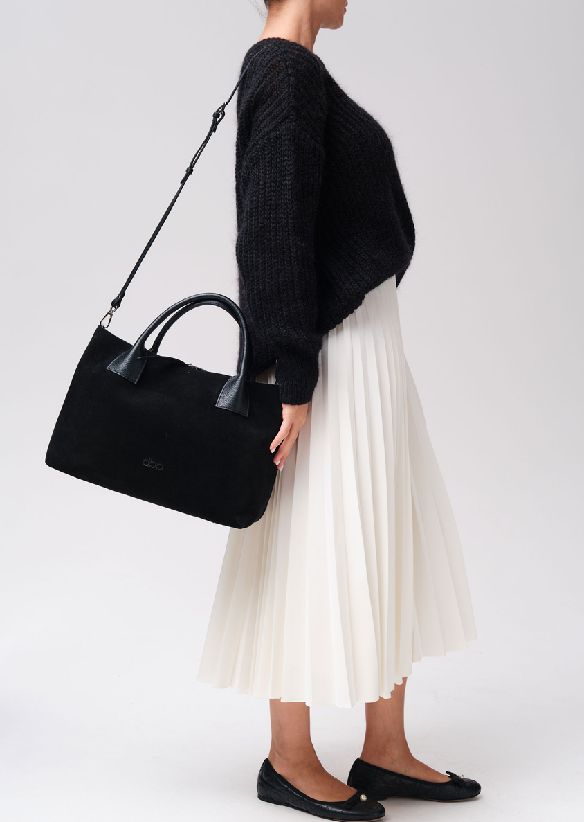 Замшевая сумка Iris DBR 31372 черный велюр