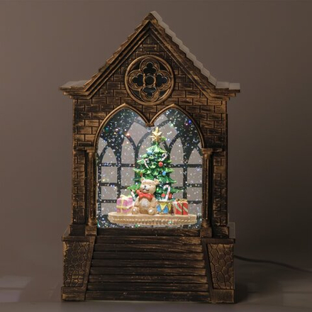 Сувенир светодиодный музыкальный Сказочный домик 12,5х8х20,5см, USB-кабель, работает от батареек: АА