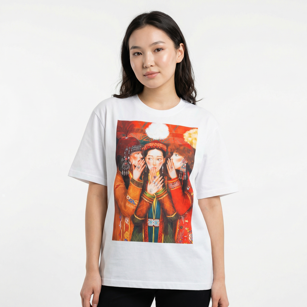 Футболка Qazaq Soul Сырласу с шелковой вышивкой