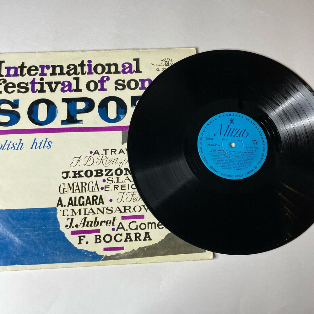 Винтажная виниловая пластинка LP International Festival Of Song Sopot Polish Hits (Польша 1973)