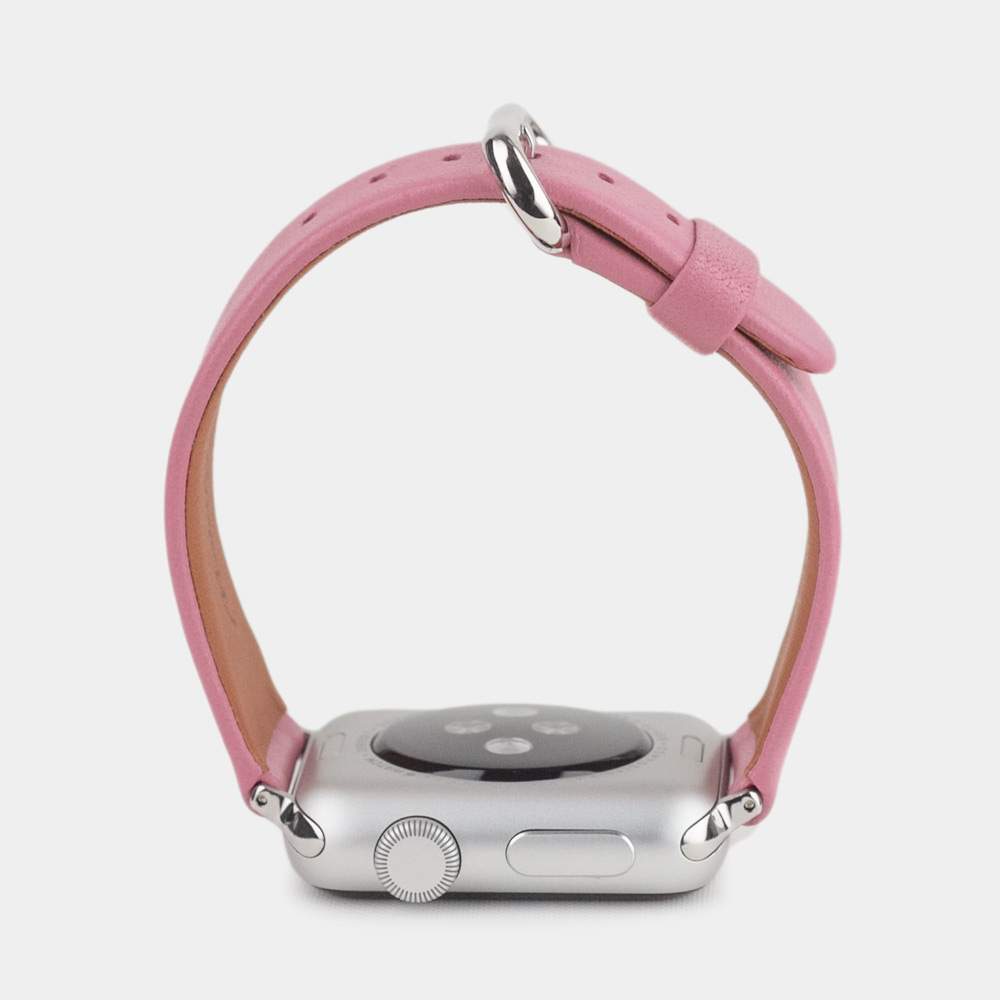 Ремешок для Apple Watch 40/41/42 mm из кожи теленка, розового цвета