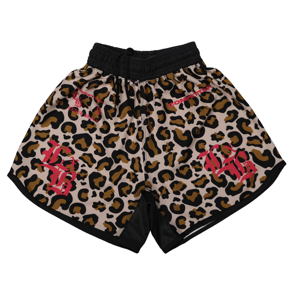 Шорты Level x Black Pink Leopard Competitor