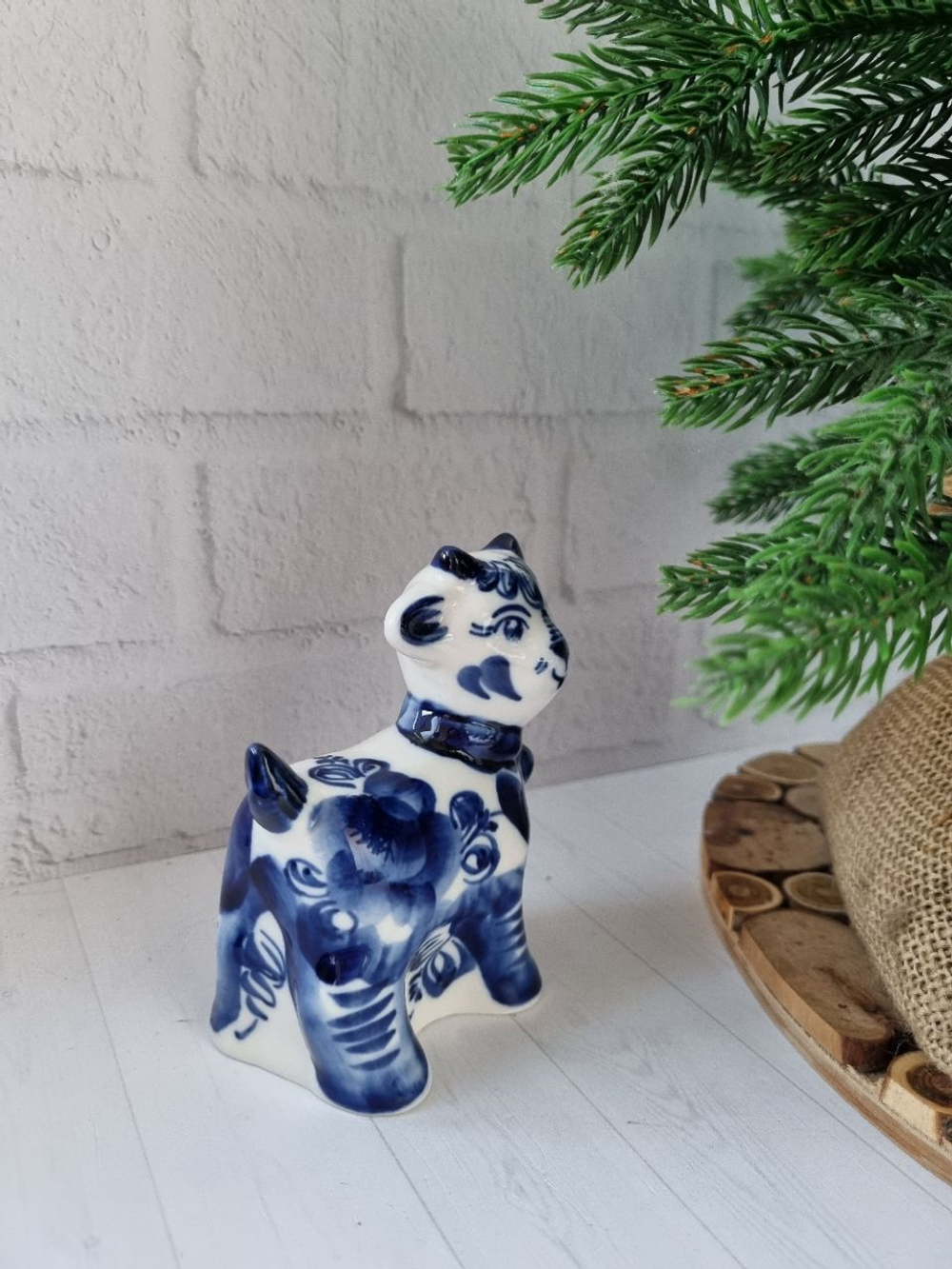 Козлёнок фигурка гжель