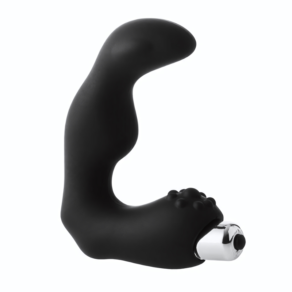 Черный вибромассажер простаты FantASStic Vibrating Prostate Massager - 11,3 см. (Цвет: черный)