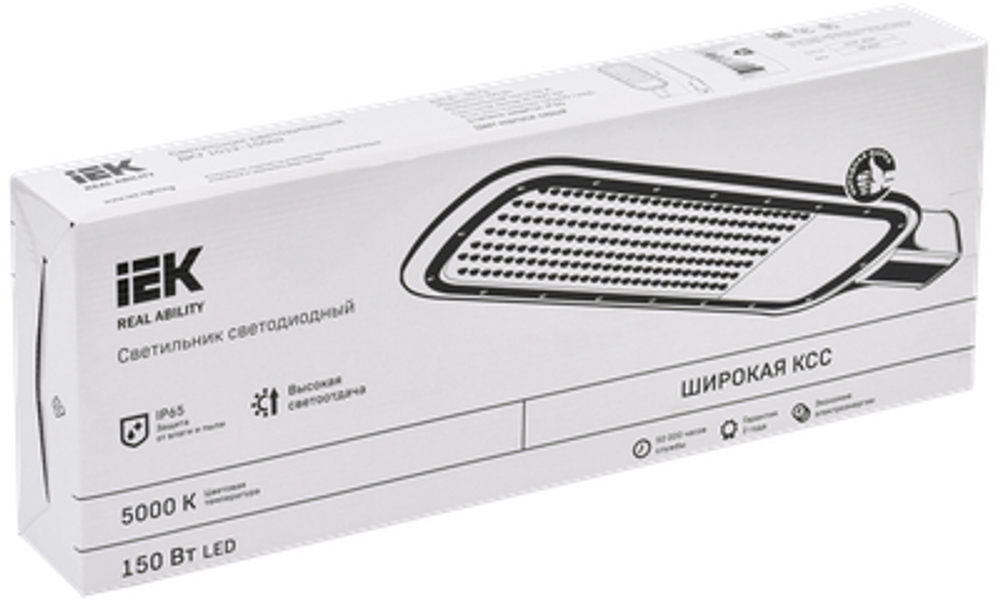 Светильник светодиодный консольный ДКУ 1012-150Ш 5000К IP65 серый IEK