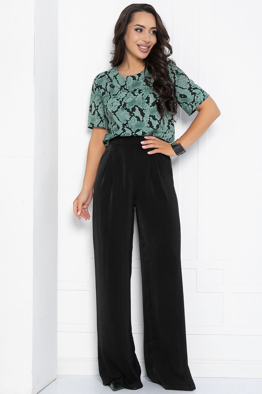 Блуза Алита (зеленая) Б12378-25 LT Collection