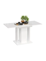 Стол кухонный стекло белый глянец 110х67,8х75 см