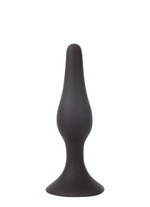 Чёрная анальная пробка Sex Expert - 9,5 см. (Цвет: черный)