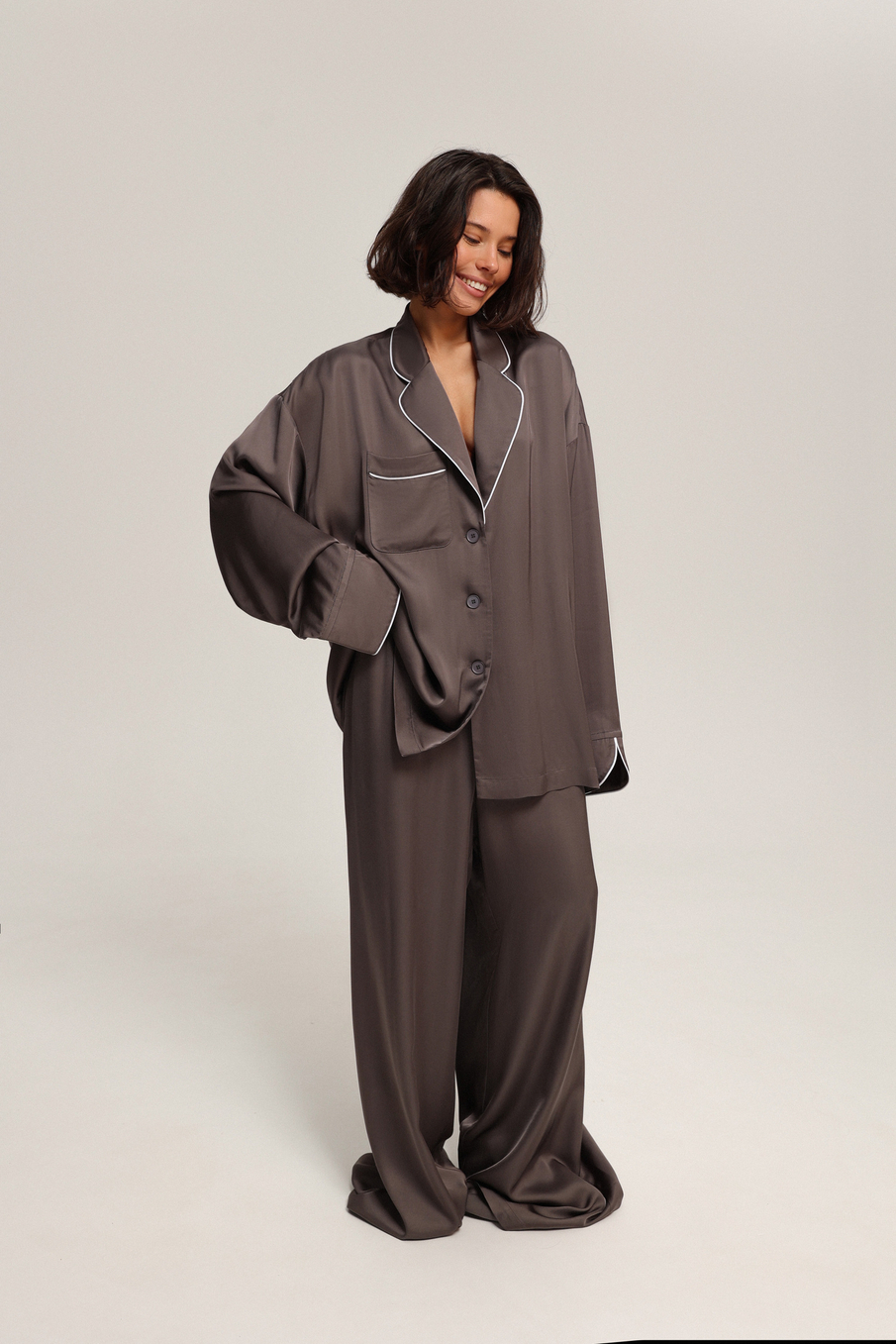 Рубашка атласная