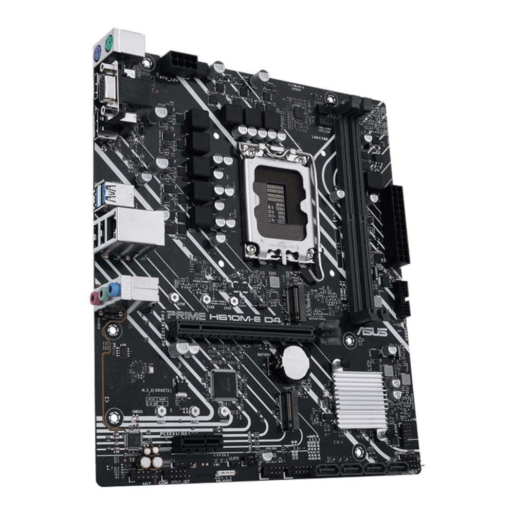 Материнская плата ASUS PRIME  H610M-E D4-CSM, LGA1700 2xDDR4 4xSATA3 2xM.2 1xD-Sub 1xHDMI 1xDP mATX