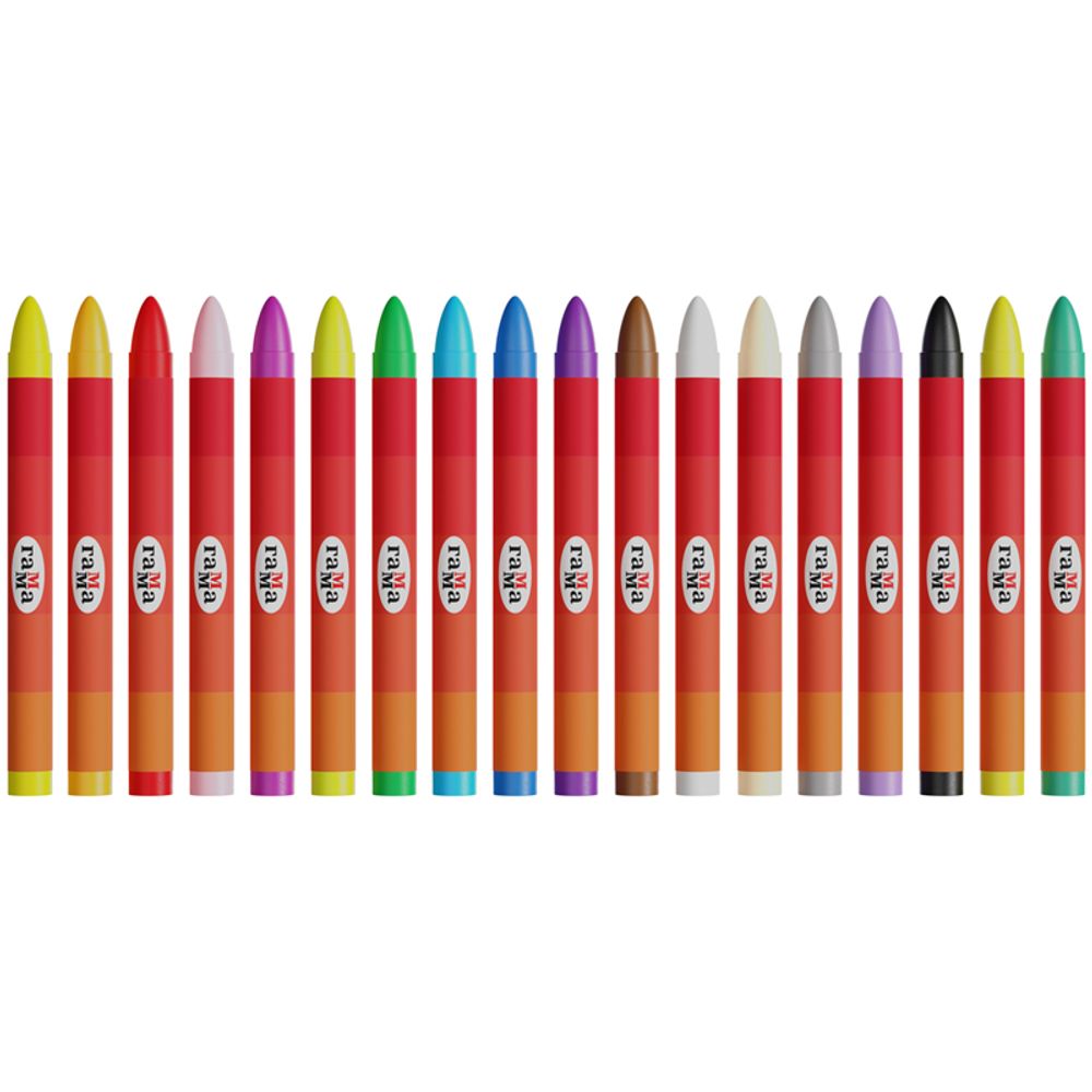 Мелки восковые 18цв. Гамма Мультики, картон. уп.