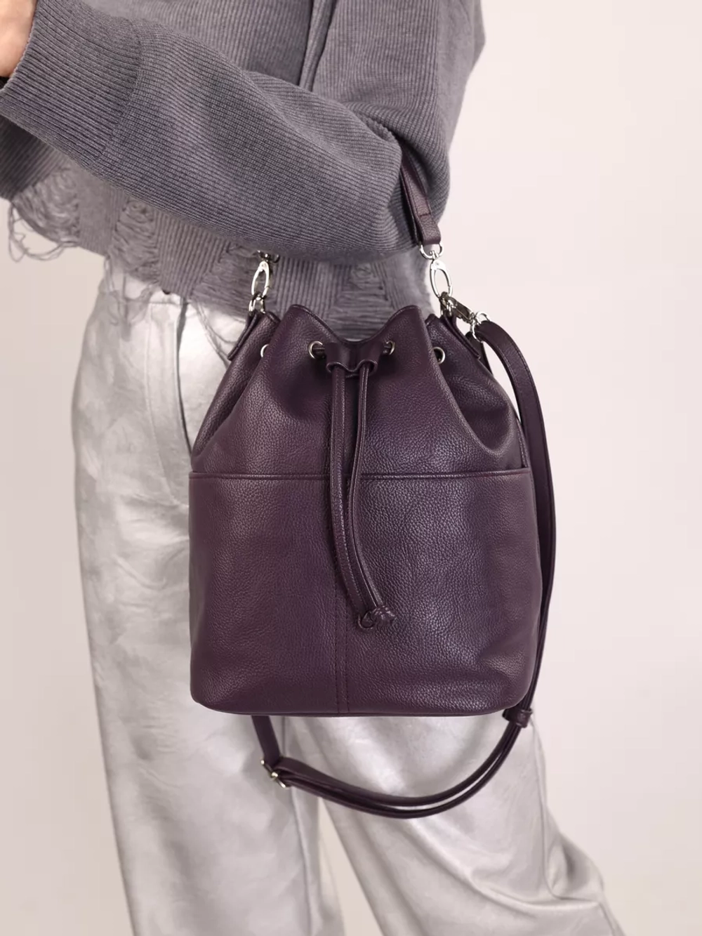 сумка через плечо тоут средняя мешок