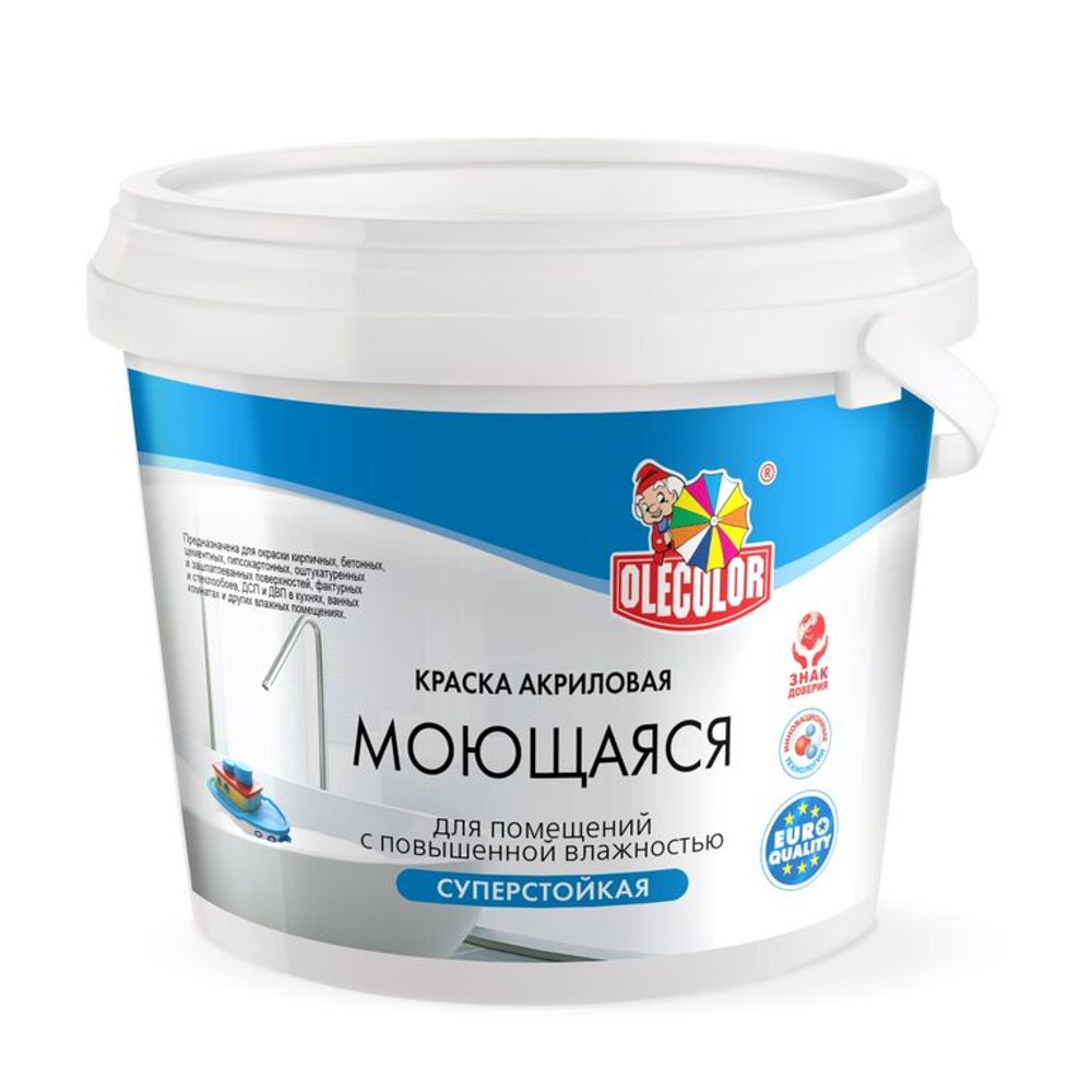 Краска водно-дисперсионная база "С" моющаяся 9л OLECOLOR