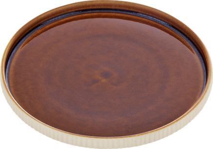 NARA BROWN - Тарелка десертная с рельефным бортиком D=21см, H=2,5 см цвет: бежево-коричневый; керамика NARA BROWN артикул 7011271/016150, PLAYGROUND