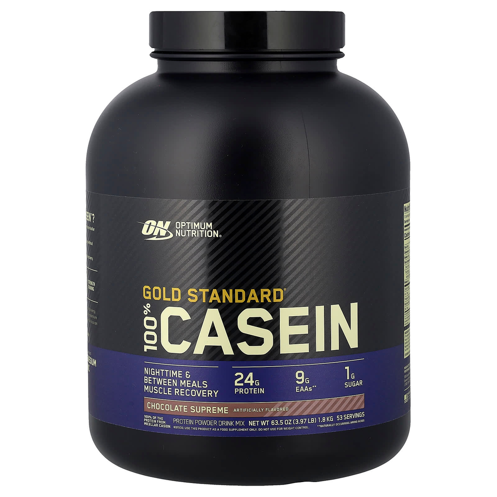 Optimum Nutrition, Gold Standard® 100% Casein, казеин, со вкусом шоколада, 1,8 кг (3,97 фунта)