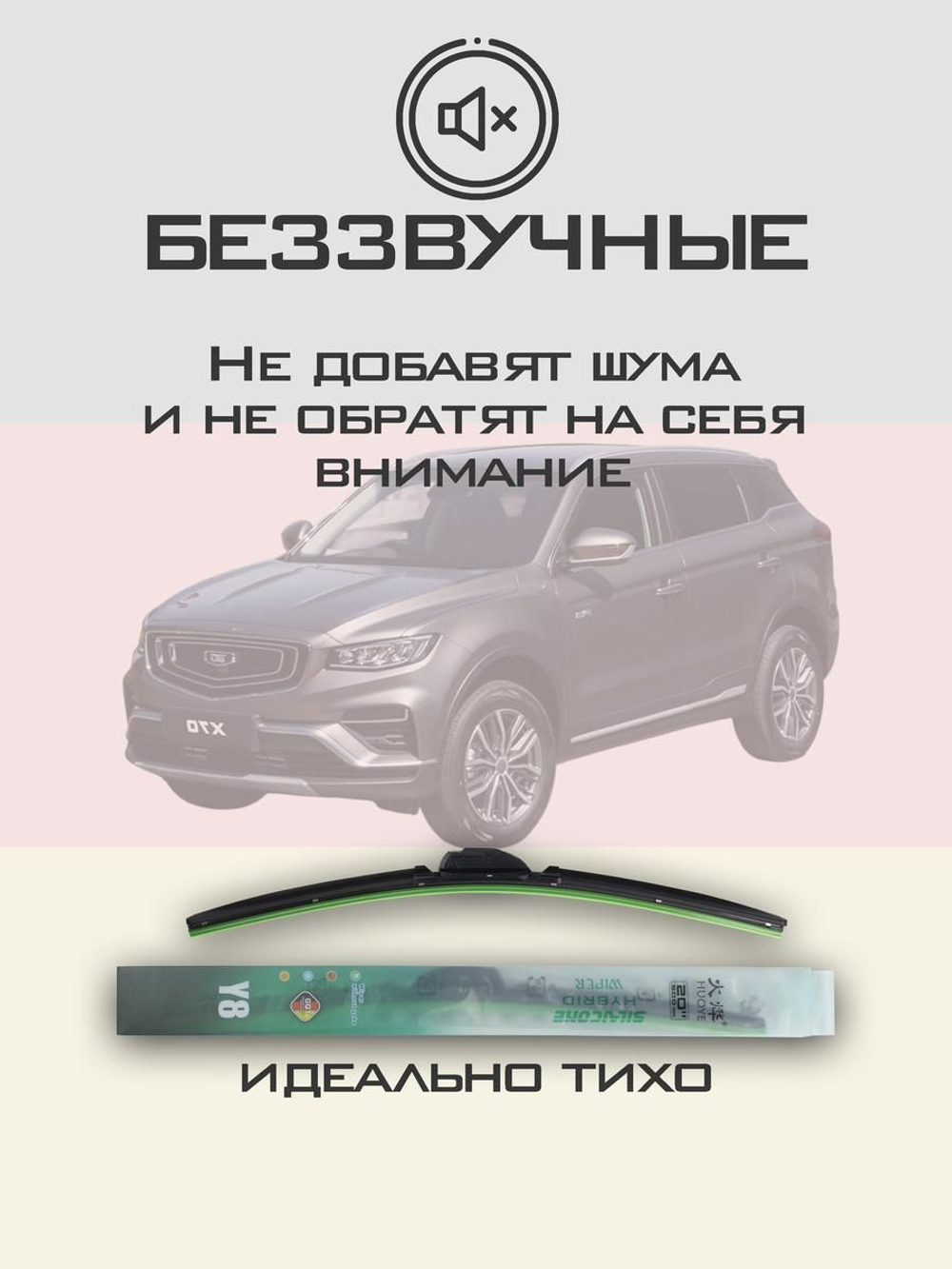 Щетки стеклоочистителя HUOYE Y8 600/425 мм на Hongqi LS7 | Push button