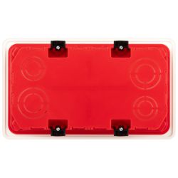 Распаячная коробка ЭРА KRP-172-96-45 скрытой установки красно-белая 172х96х45мм для полых стен саморезы крышка IP20