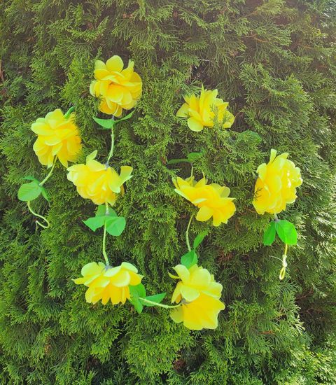 Гирлянда из цветов крупных, темно-розовая