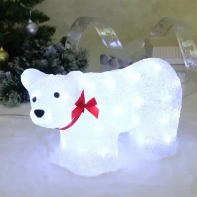 Фигура светодиодная «Медведица» 40*17,5*22 см, 50 ламп LED, авторежим, 220V, Белый