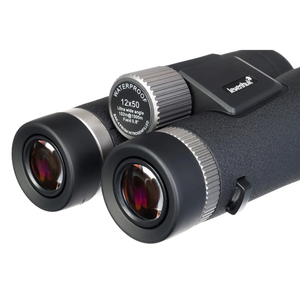 Бинокль Levenhuk Nitro ED 12x50 вид сзади, фокусное кольцо