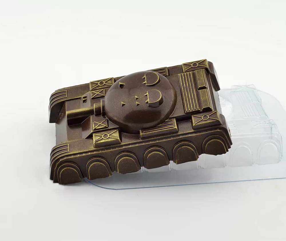 Пластиковая форма для шоколада "Танк"