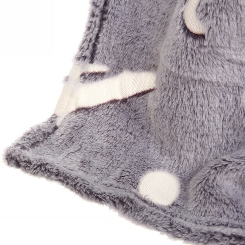 Плед 150*200см «Neon-Динозавры» светящийся, цвет серый, микрофлис Ультрамарин