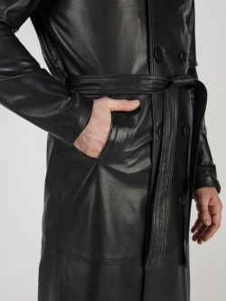 Плащ кожаный из натуральной кожи тренч
