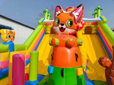 Коммерческий надувной батут «Тигриная страна 6», 10*6*5,5 м