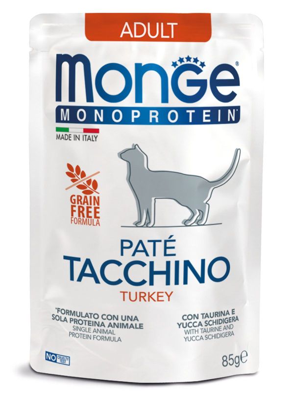 Пауч Monge Cat Monoprotein Pouch для кошек с индейкой