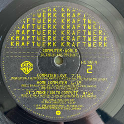 Винтажная виниловая пластинка LP Kraftwerk Computer World (США 1981)