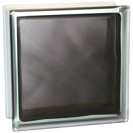 Стеклоблок Vitrablok Волна Чёрный 19x19x8 - окрашенный внутри