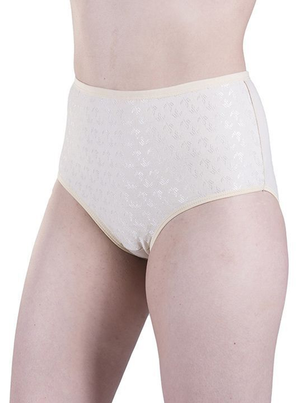 Женские трусы-макси plus size из жаккардового полотна (Размер: 54) (Цвет: черный)