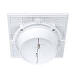 Вытяжной тонкий вентилятор для ванн ММ-Р 01 пластик квадрат 90 м³/час с обратным клапаном  белый матовый