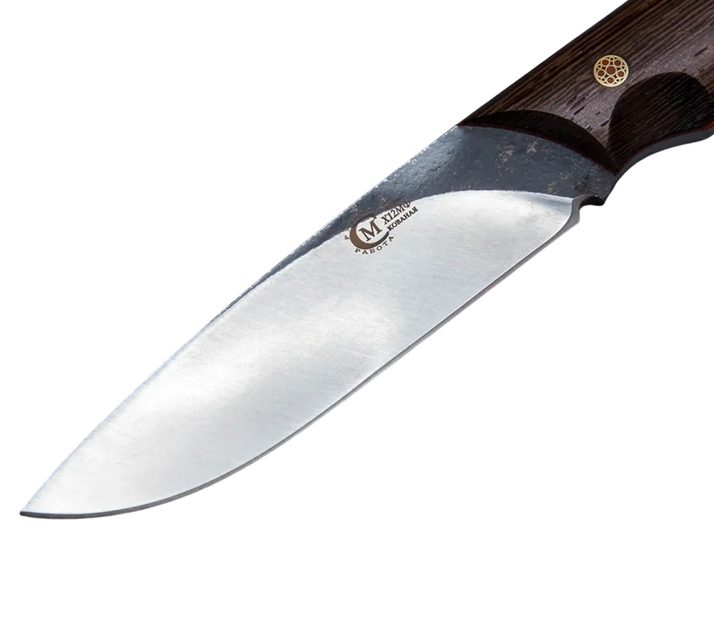 Нож кузница Семина Лис, кован. ст. Х12МФ ц,м, граб