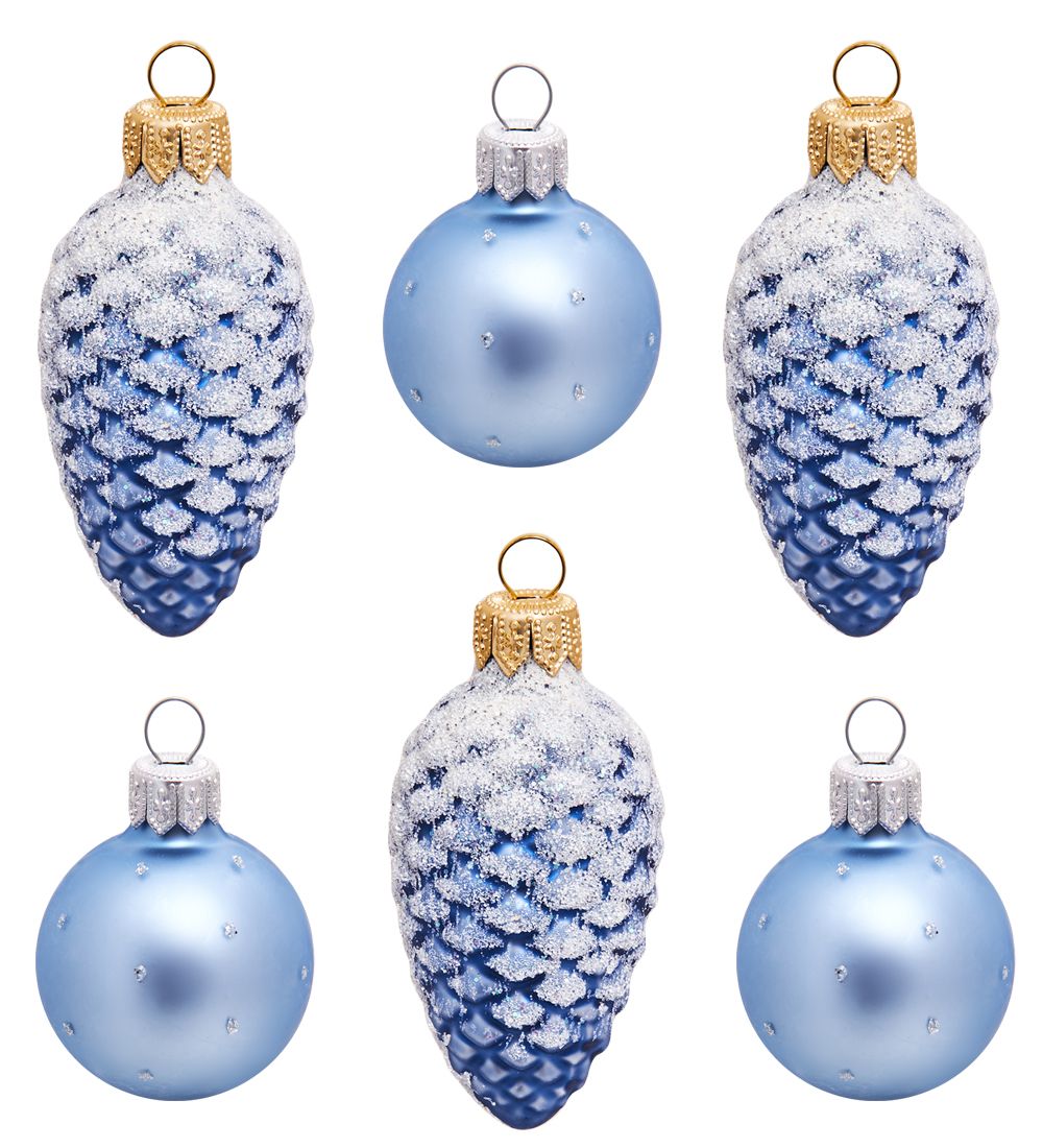 НФШ-1168/6 Набор ел.украшений 6шт «Шишки и шары»