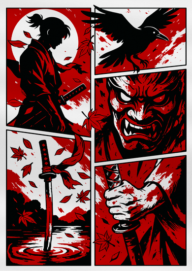 Постер A4 — Samurai (мелованный картон 300 г/м²)