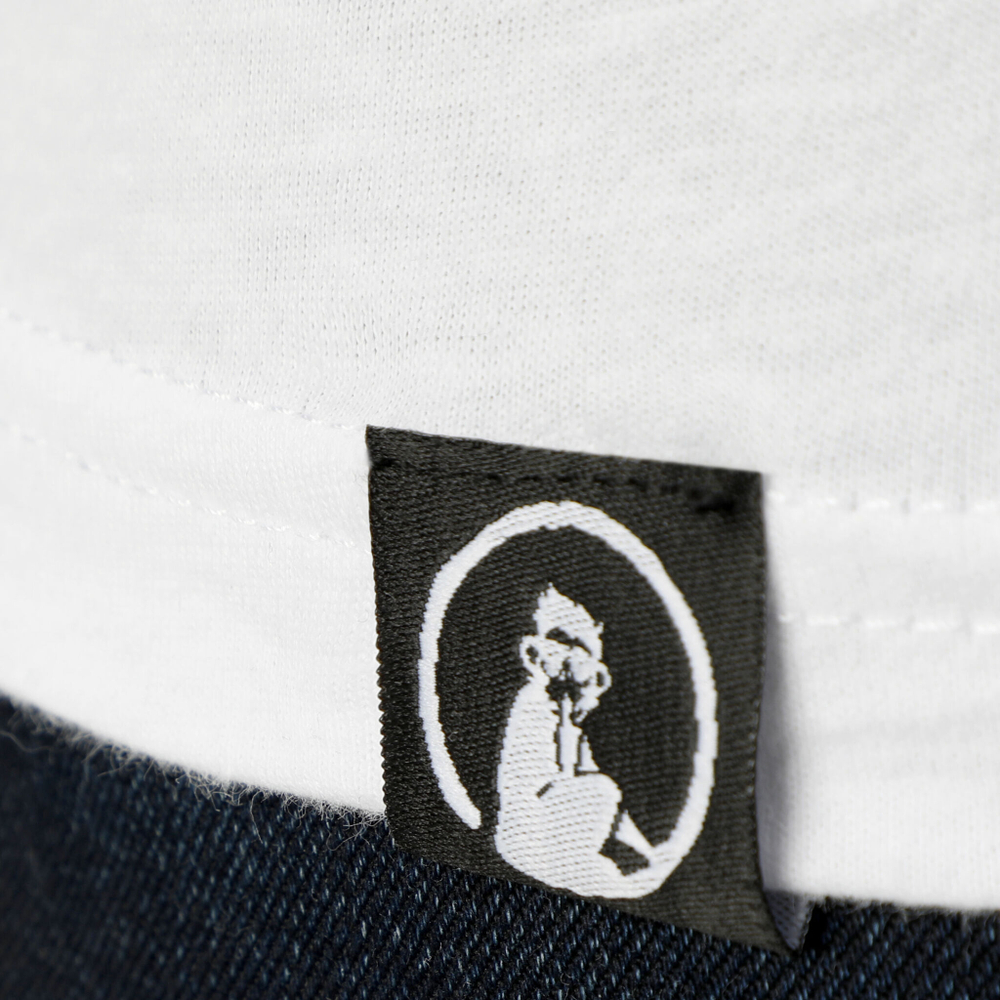 Мужское теннисное поло Quiet Please Wet Monkey T-Shirt Men - White, Multicoloured