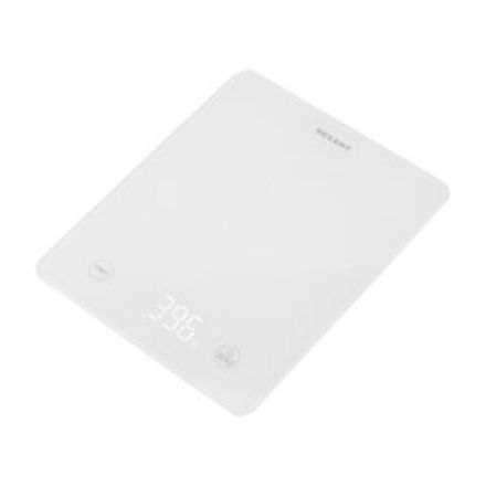 Весы кухонные электронные, белые/прямоугольные/стекло/до 5 кг REXANT