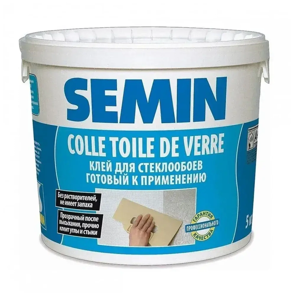 Semin Colle Toile De Verre Готовый клей для обоев под покраску и под стеклообои, 10 кг