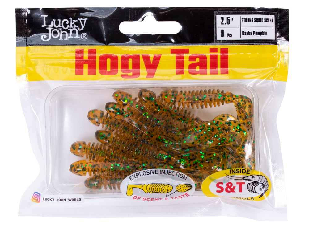 Твистеры съедоб. искусст.  LJ Pro Series Hogy Tail 2,5in (06.35)/PA19 9шт.