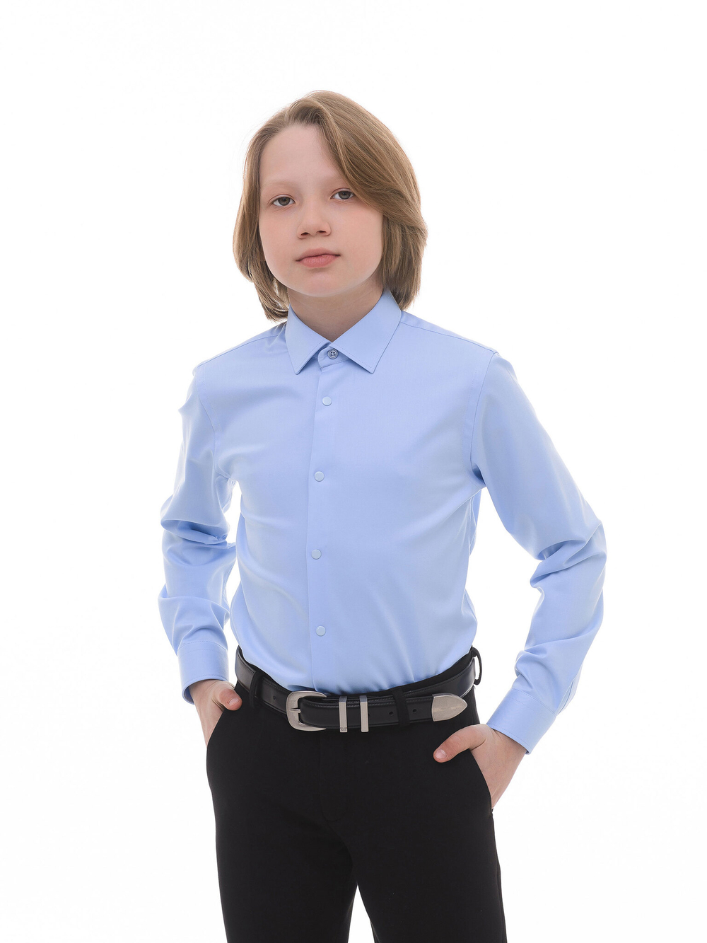 Сорочка детская VESTER длинный рукав, цвет голубой 94015 08
