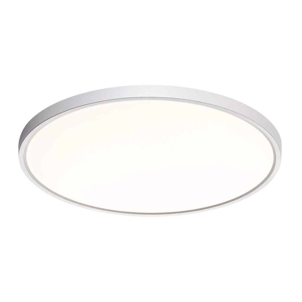 7659/40L MITRA LED SN 551 Светильник пластик/белый LED 40Вт 3000/4000K D495 IP40 ALFA WHITE