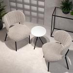 Стул Bergenson Bjorn Robbi, букле, серо-бежевый