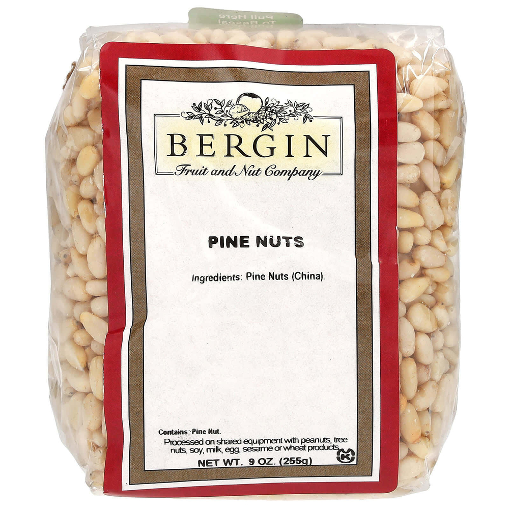 Bergin Fruit and Nut Company, кедровые орехи, 255 г (9 унций)
