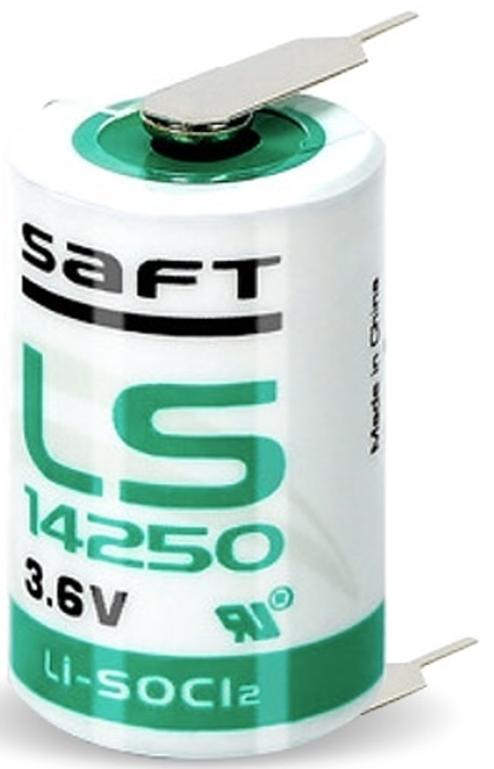 Батарейка литий +2 контакта Saft-LS14250 1/2AA 1.2Ah 3.6v