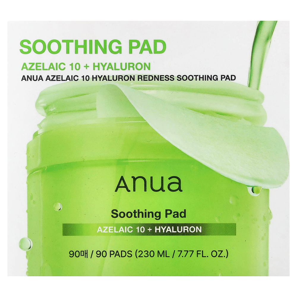 Anua, Azelaic 10, гиалуроновые диски, против покраснений, 90 шт.