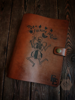 Блокноты: Кожаный блокнот А5 на кольцах